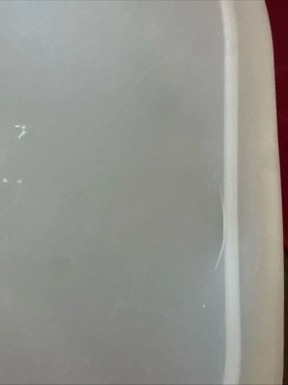 Airtight Divided Tupperware Container - Clear Blue Lid, White Base